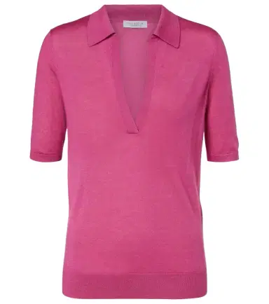 Gabriela Hearst Frank cashmere and silk polo shirt | Thumbnail 1
