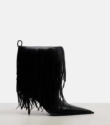 Balenciaga Avenue Fringe leather ankle boots | Thumbnail 3