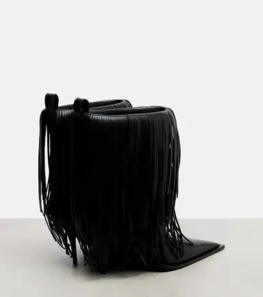 Balenciaga Avenue Fringe leather ankle boots | Thumbnail 4