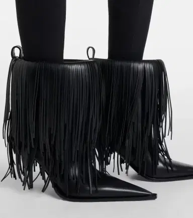 Balenciaga Avenue Fringe leather ankle boots | Thumbnail 6
