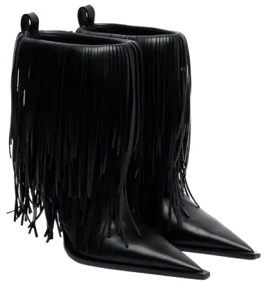 Balenciaga Avenue Fringe leather ankle boots | Thumbnail 1
