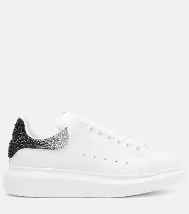 Alexander McQueen Oversized embellished leather sneakers | Thumbnail 3 Alexander McQueen Oversized embellished leather sneakers | Thumbnail 3