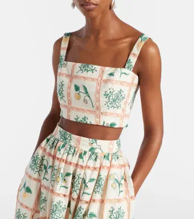 Agua by Agua Bendita Cacao embroidered cotton crop top | Thumbnail 3 Agua by Agua Bendita Cacao embroidered cotton crop top | Thumbnail 3