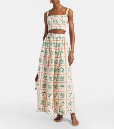 Agua by Agua Bendita Tangelo floral cotton maxi skirt | Thumbnail 4 Agua by Agua Bendita Tangelo floral cotton maxi skirt | Thumbnail 4