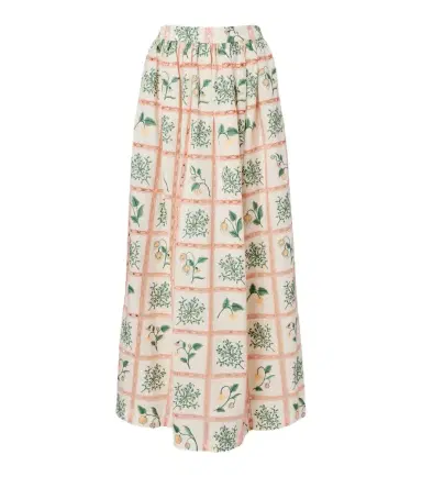 Agua by Agua Bendita Tangelo floral cotton maxi skirt | Thumbnail 1 Agua by Agua Bendita Tangelo floral cotton maxi skirt | Thumbnail 1