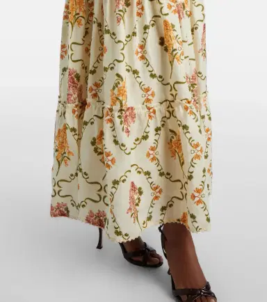 Agua by Agua Bendita Azulejo embellished floral linen maxi dress | Thumbnail 3 Agua by Agua Bendita Azulejo embellished floral linen maxi dress | Thumbnail 3