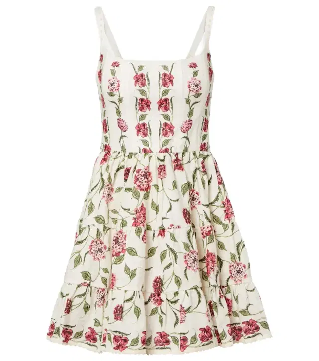 Agua by Agua Bendita Granadilla floral linen minidress