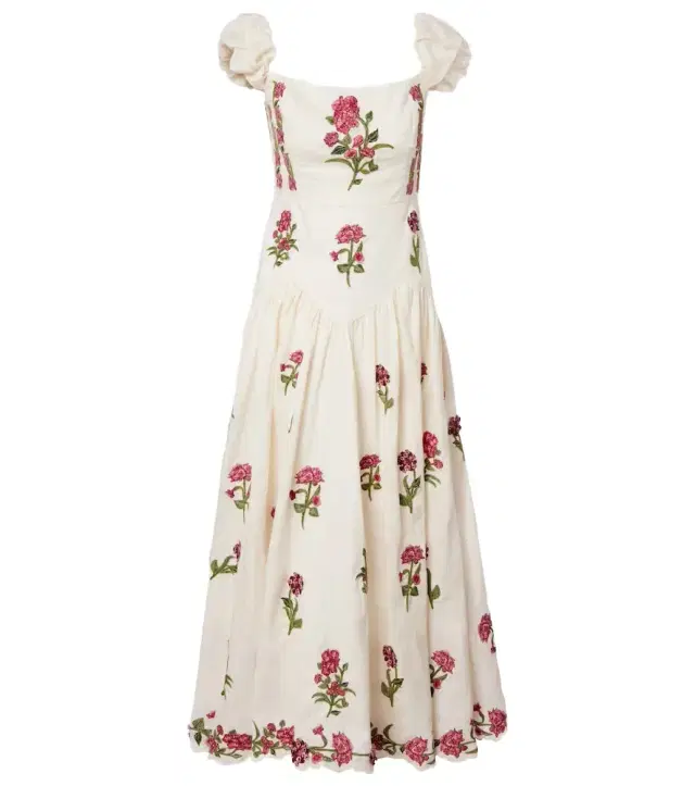 Agua by Agua Bendita Siembra embroidered linen maxi dress