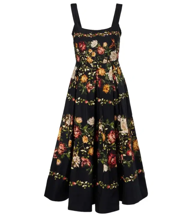 Agua by Agua Bendita Alcaparra floral cotton midi dress