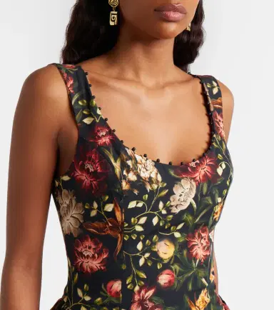 Agua by Agua Bendita Pluma floral cotton minidress | Thumbnail 2