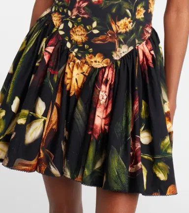 Agua by Agua Bendita Pluma floral cotton minidress | Thumbnail 3