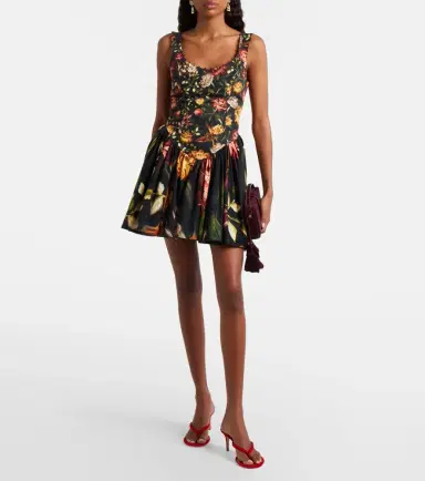 Agua by Agua Bendita Pluma floral cotton minidress | Thumbnail 5