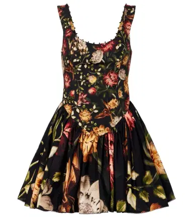 Agua by Agua Bendita Pluma floral cotton minidress | Thumbnail 1