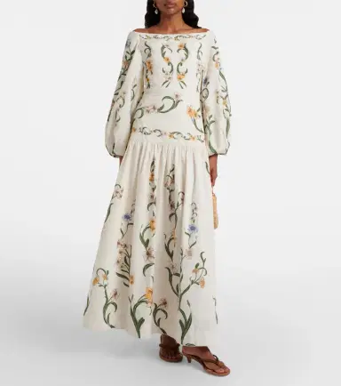 Agua by Agua Bendita Floral cotton maxi dress | Thumbnail 6