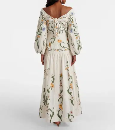 Agua by Agua Bendita Floral cotton maxi dress | Thumbnail 7