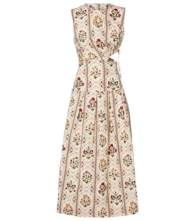 Agua by Agua Bendita Otoño Andes floral cotton midi dress