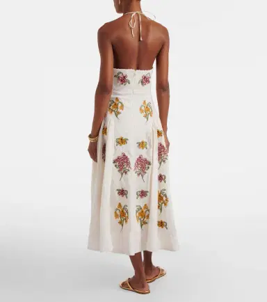 Agua by Agua Bendita Balsa Cordillera floral linen midi dress | Thumbnail 3 Agua by Agua Bendita Balsa Cordillera floral linen midi dress | Thumbnail 3