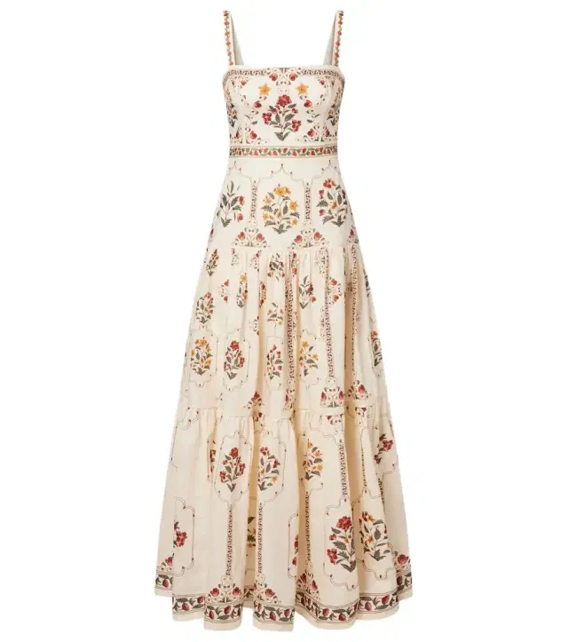 Agua by Agua Bendita Floral linen maxi dress