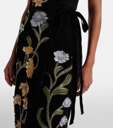 Agua by Agua Bendita Cinefila Laguna velvet maxi dress | Thumbnail 3
