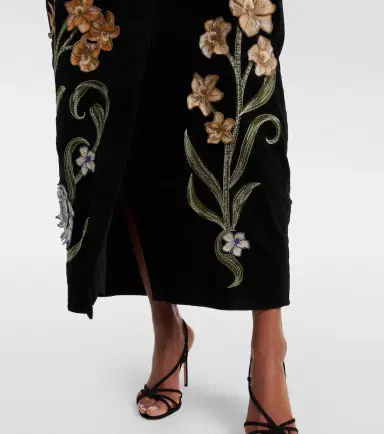 Agua by Agua Bendita Cinefila Laguna velvet maxi dress | Thumbnail 4