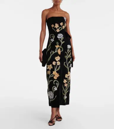 Agua by Agua Bendita Cinefila Laguna velvet maxi dress | Thumbnail 6