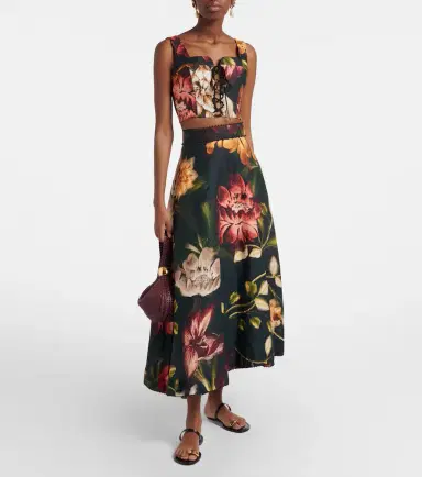 Agua by Agua Bendita Floral linen crop top | Thumbnail 2 Agua by Agua Bendita Floral linen crop top | Thumbnail 2