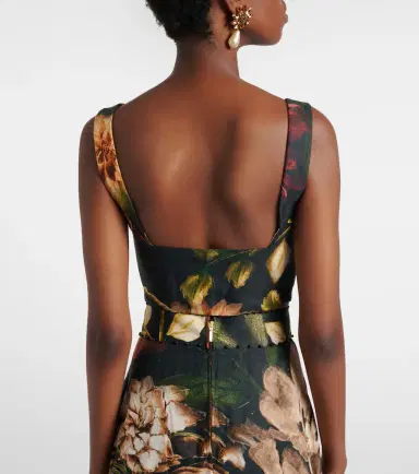 Agua by Agua Bendita Floral linen crop top | Thumbnail 4 Agua by Agua Bendita Floral linen crop top | Thumbnail 4