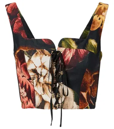 Agua by Agua Bendita Floral linen crop top | Thumbnail 1 Agua by Agua Bendita Floral linen crop top | Thumbnail 1