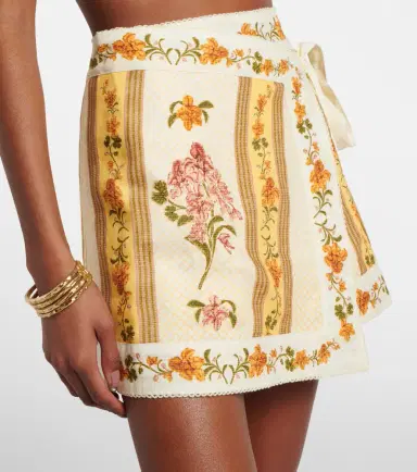 Agua by Agua Bendita Floral linen beach cover-up | Thumbnail 2