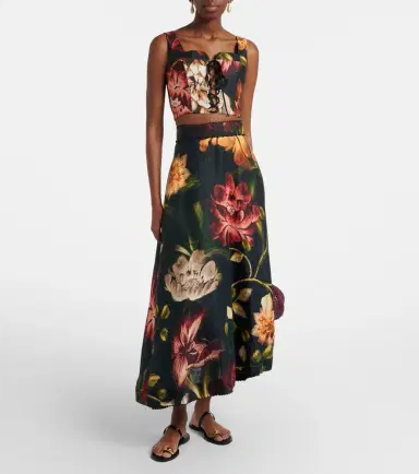 Agua by Agua Bendita Floral linen maxi skirt | Thumbnail 4 Agua by Agua Bendita Floral linen maxi skirt | Thumbnail 4
