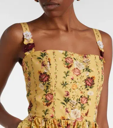 Agua by Agua Bendita Lima floral cotton minidress | Thumbnail 3