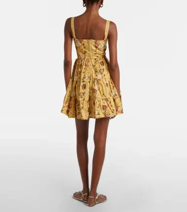 Agua by Agua Bendita Lima floral cotton minidress | Thumbnail 4