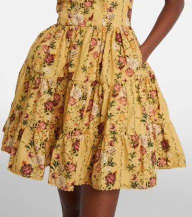 Agua by Agua Bendita Lima floral cotton minidress | Thumbnail 5