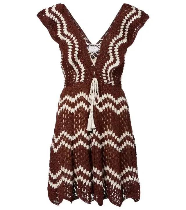 Anna Kosturova Melissa crochet cotton minidress