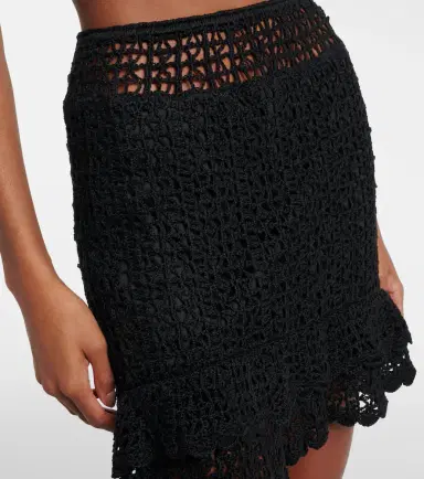 Anna Kosturova Brigette crochet cotton miniskirt | Thumbnail 2