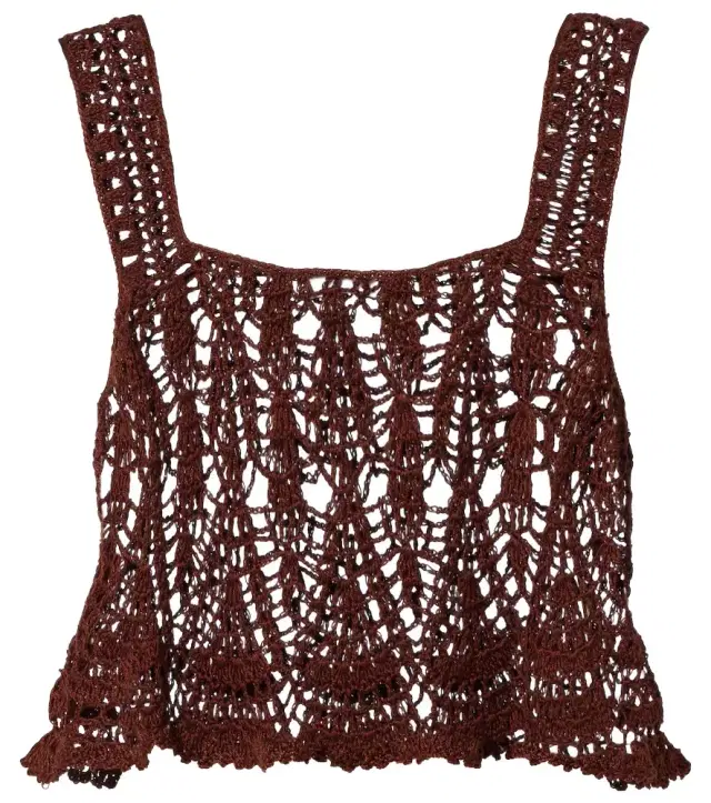 Crochet cotton crop top