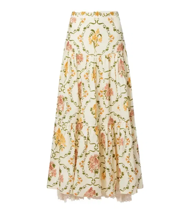 Agua by Agua Bendita Anis Cordillera floral cotton maxi skirt