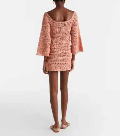 Anna Kosturova Bella crochet cotton minidress | Thumbnail 4