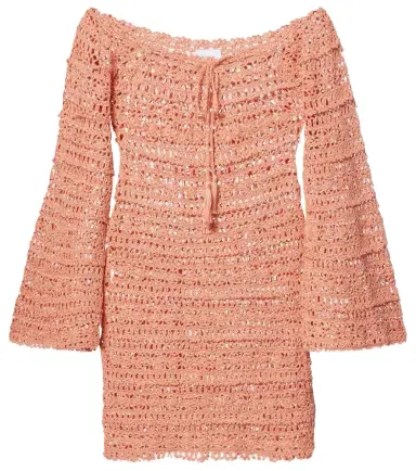 Anna Kosturova Bella crochet cotton minidress | Thumbnail 1