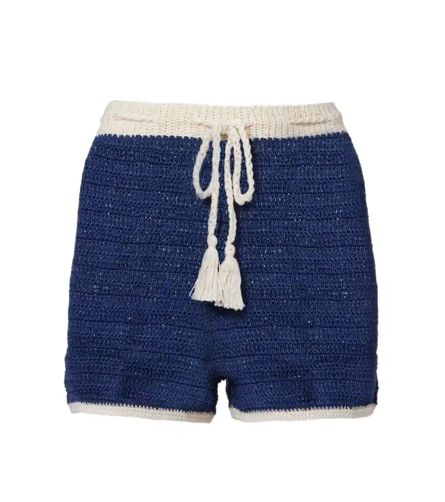 Crochet cotton shorts