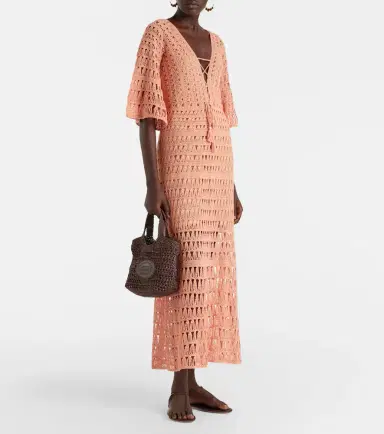 Anna Kosturova Crochet cotton midi dress | Thumbnail 3