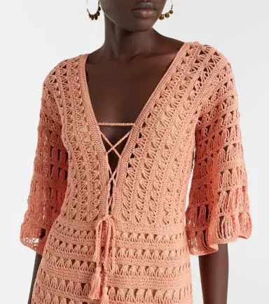 Anna Kosturova Crochet cotton midi dress | Thumbnail 5