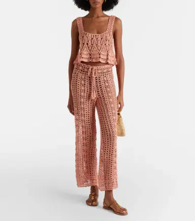 Anna Kosturova Cotillion crochet cotton crop top | Thumbnail 2