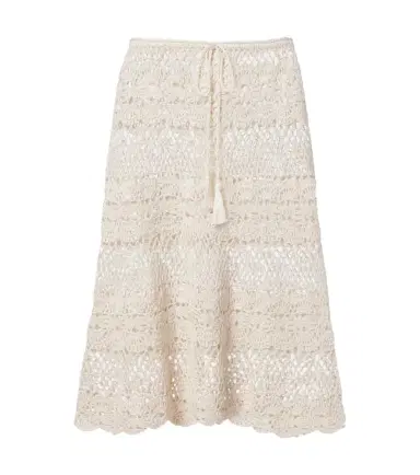 Anna Kosturova Marianne crochet cotton midi skirt | Thumbnail 1