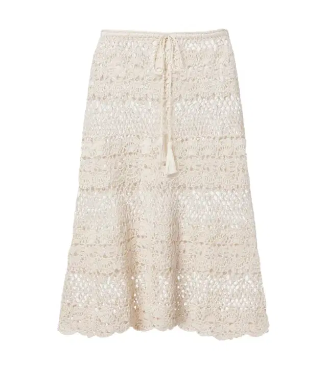 Marianne crochet cotton midi skirt