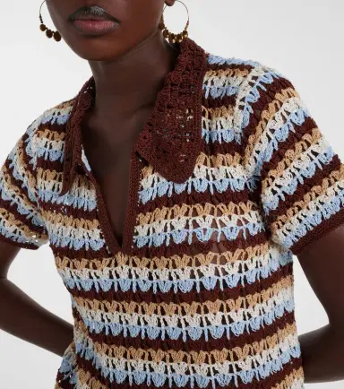 Anna Kosturova Crochet cotton polo dress | Thumbnail 3