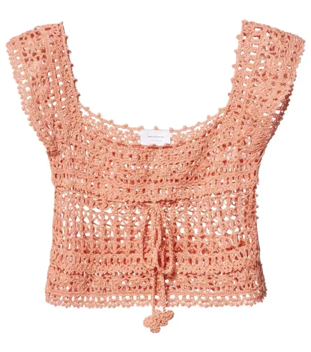 Deauville crochet cotton crop top