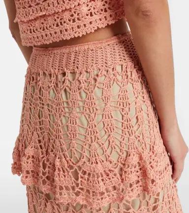 Anna Kosturova Elsie crochet cotton midi skirt | Thumbnail 4
