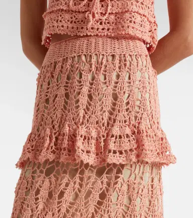 Anna Kosturova Elsie crochet cotton midi skirt | Thumbnail 5
