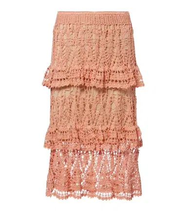 Anna Kosturova Elsie crochet cotton midi skirt | Thumbnail 1